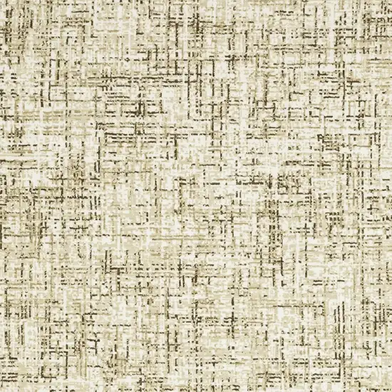 Ivory And Brown Abstract Area Rug Photo 8