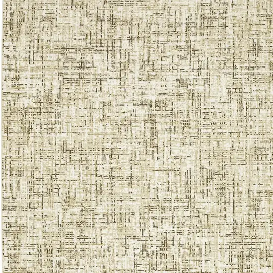 Ivory And Brown Abstract Area Rug Photo 9