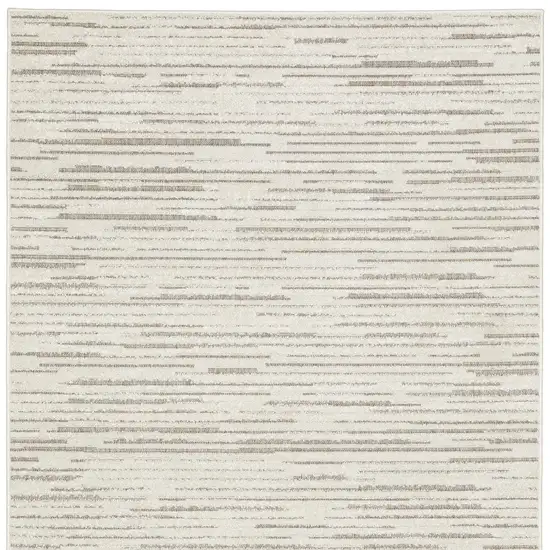 Ivory And Brown Striped Distressed Area Rug Photo 7