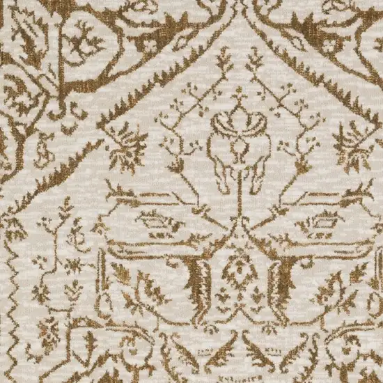 Ivory And Gold Oriental Area Rug Photo 5