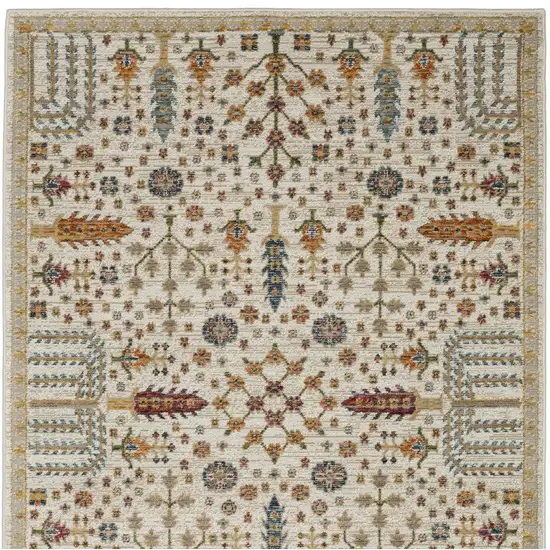 Ivory And Gold Oriental Area Rug Photo 4