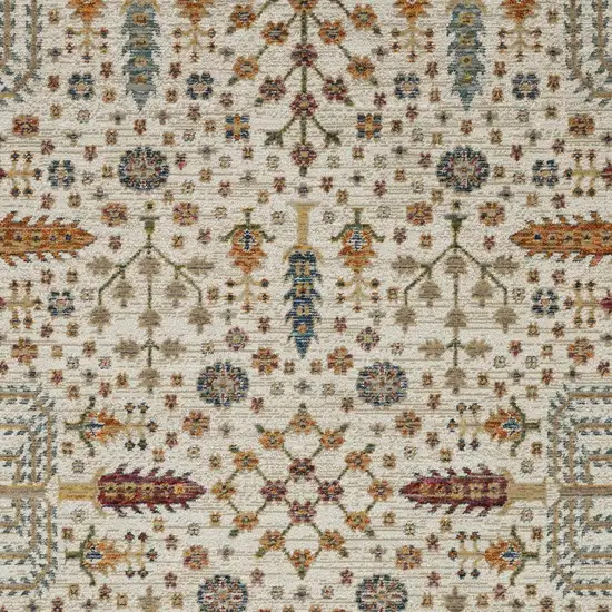 Ivory And Gold Oriental Area Rug Photo 8