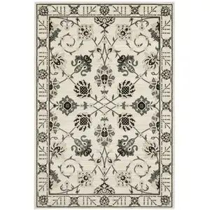 Photo of Ivory And Gray Oriental Area Rug