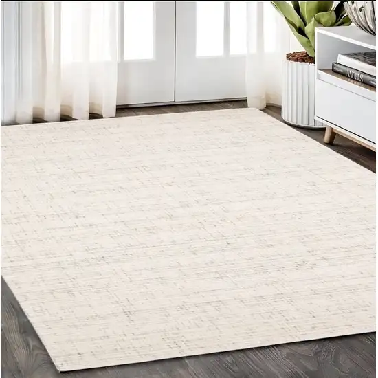 Ivory And Gray Striped Hand Tufted Area Rug Photo 1