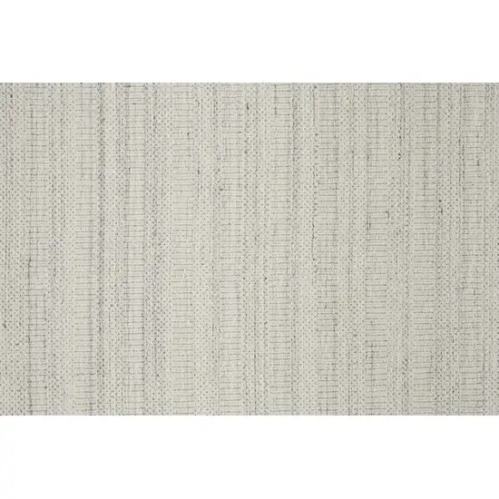 Ivory And Gray Wool Hand Woven Stain Resistant Area Rug Photo 9