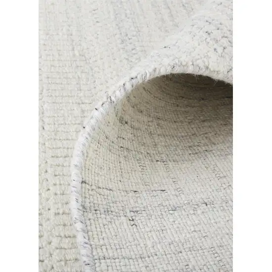 Ivory And Gray Wool Hand Woven Stain Resistant Area Rug Photo 5