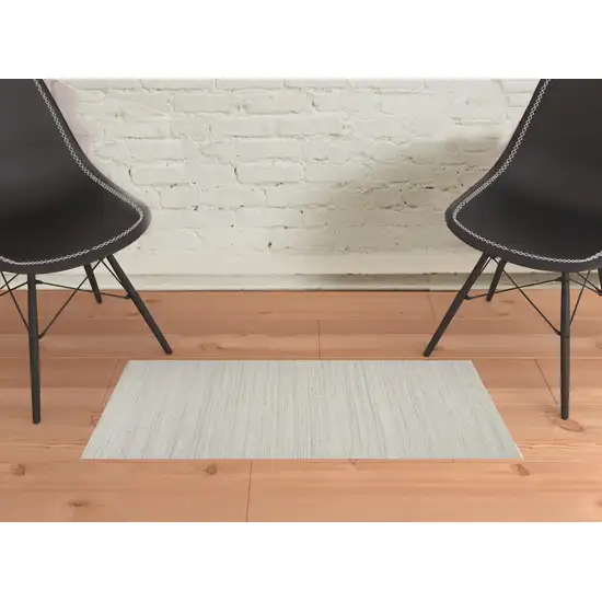 Ivory And Gray Wool Hand Woven Stain Resistant Area Rug Photo 2