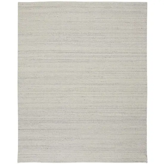 Ivory And Gray Wool Hand Woven Stain Resistant Area Rug Photo 1