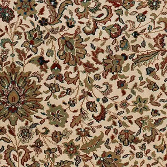 Ivory And Green Oriental Area Rug Photo 7