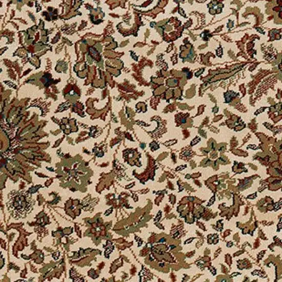 Ivory And Green Oriental Area Rug Photo 8