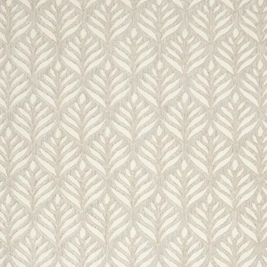 Ivory And Grey Floral Stain Resistant Non Skid Area Rug Photo 3