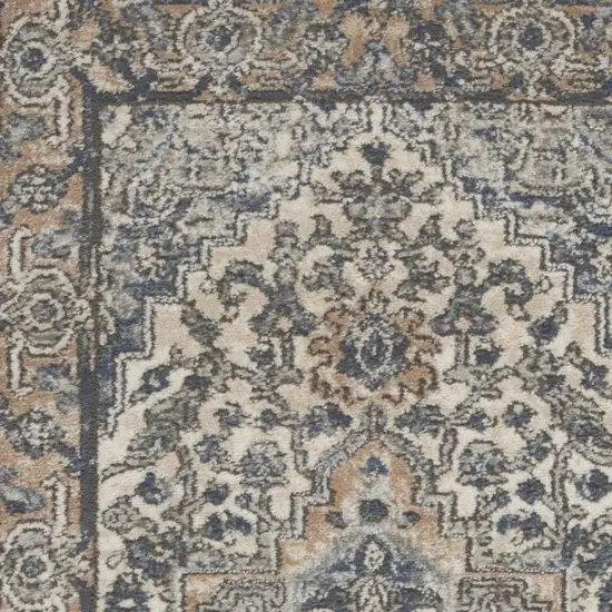 Ivory And Grey Oriental Non Skid Area Rug Photo 8