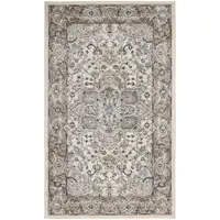 Photo of Ivory And Grey Oriental Power Loom Non Skid Area Rug