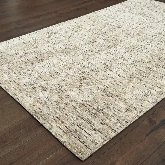 Ivory And Sand Hand Tufted Area Rug Photo 7