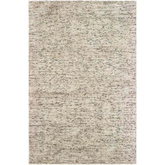 Ivory And Sand Hand Tufted Area Rug Photo 2