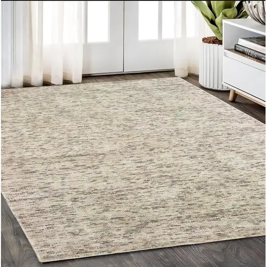 Ivory And Sand Hand Tufted Area Rug Photo 1