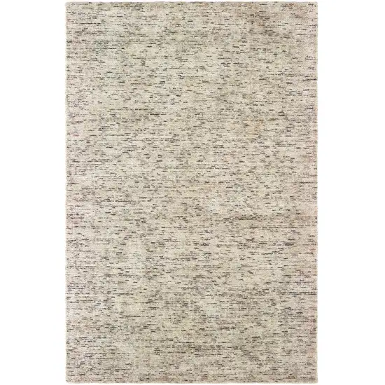 Ivory And Sand Hand Tufted Area Rug Photo 4