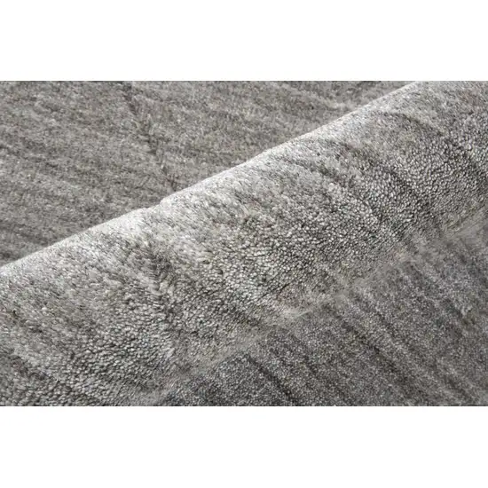 Ivory And Silver Striped Hand Woven Area Rug Photo 8