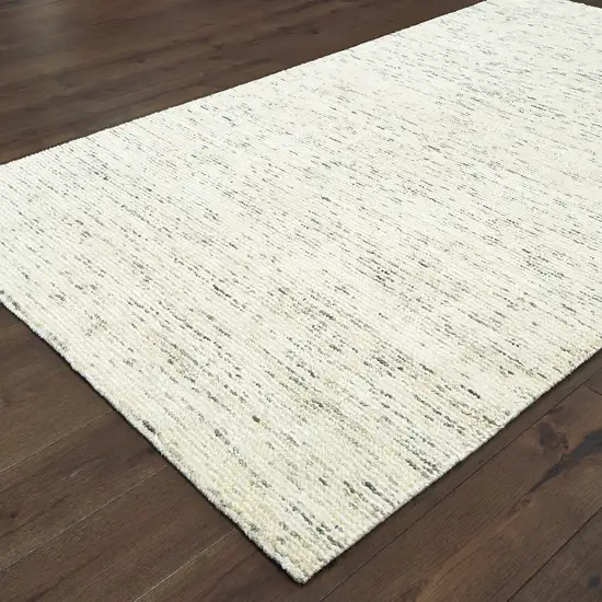 Ivory And Stone Hand Tufted Area Rug Photo 7