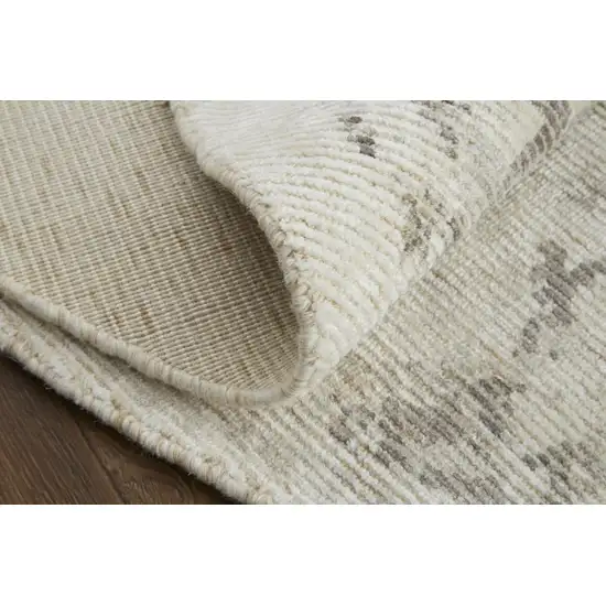 Ivory And Tan Abstract Hand Woven Area Rug Photo 3