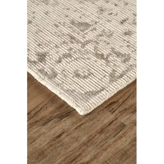 Ivory And Tan Abstract Hand Woven Area Rug Photo 5