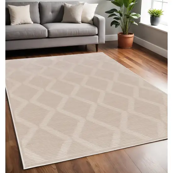 Ivory Geometric Area Rug Photo 1