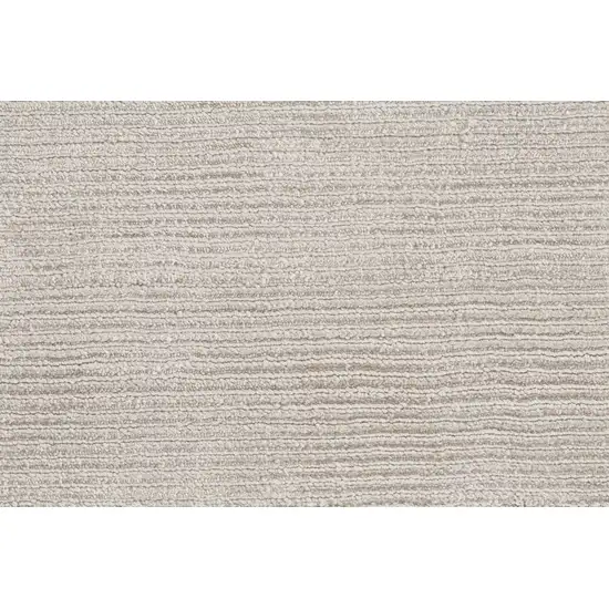 Ivory And Taupe Hand Woven Distressed Area Rug Photo 5