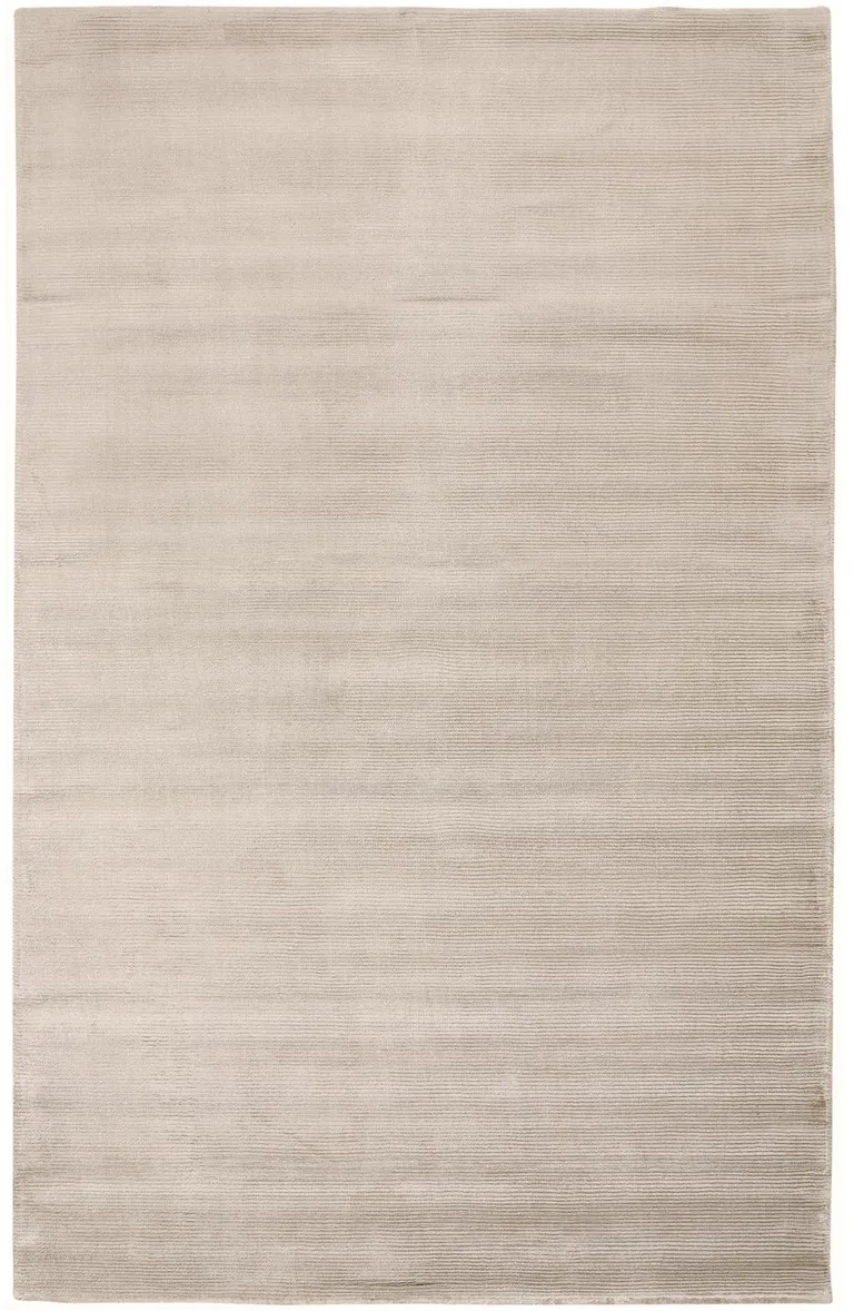 Ivory And Taupe Hand Woven Distressed Area Rug Photo 1