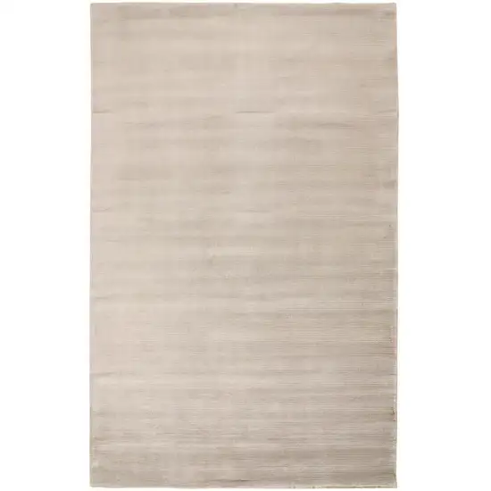 Ivory And Taupe Hand Woven Distressed Area Rug Photo 1