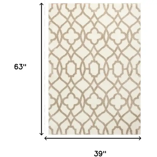 Beige and Ivory Area Rug Photo 3