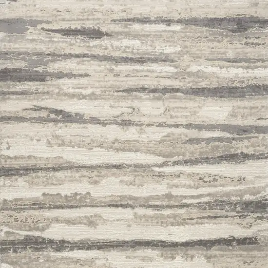 Ivory Beige and Gray Abstract Non Skid Area Rug Photo 7