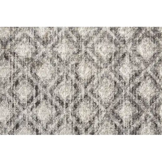 Ivory Black And Taupe Abstract Stain Resistant Area Rug Photo 7