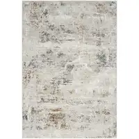 Photo of Ivory Black and Gray Abstract Non Skid Area Rug