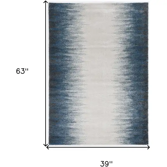 Ivory Blue Gradient Area Rug Photo 5