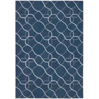 Photo of Ivory Blue and Gray Abstract Area Rug