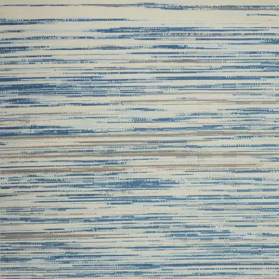 Ivory Blue and Gray Abstract Non Skid Area Rug Photo 9