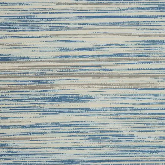 Ivory Blue and Gray Abstract Non Skid Area Rug Photo 5