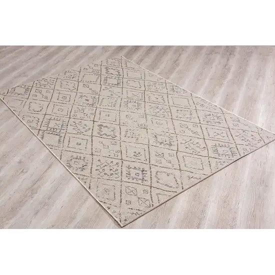 Ivory Boho Chic Berber Area Rug Photo 8