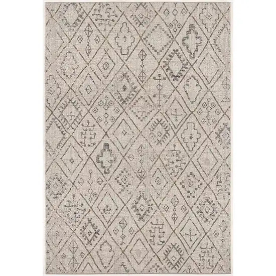 Ivory Boho Chic Berber Area Rug Photo 1