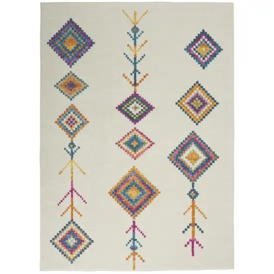 Ivory Boho Jewels Geometric Area Rug Photo 1