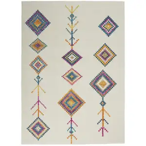 Photo of Ivory Boho Jewels Geometric Area Rug