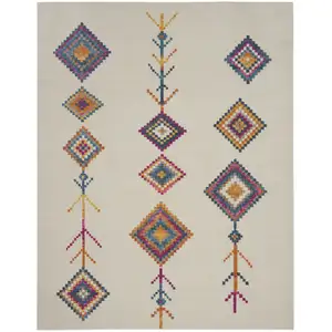 Photo of Ivory Boho Jewels Geometric Area Rug