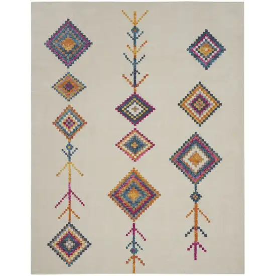 Ivory Boho Jewels Geometric Area Rug Photo 1