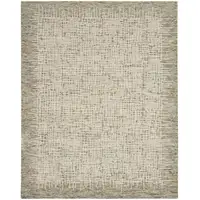 Photo of Ivory Brown and Gray Wool Abstract Area Rug