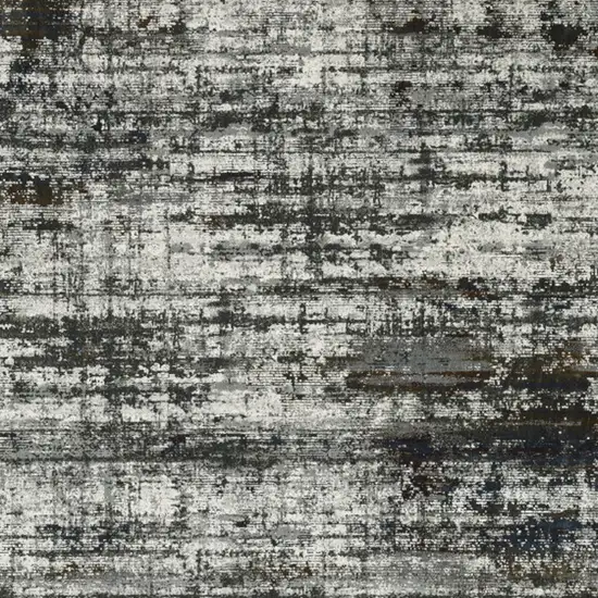 Ivory Charcoal Grey Blue Rust And Brown Abstract Power Loom Stain Resistant Area Rug Photo 3