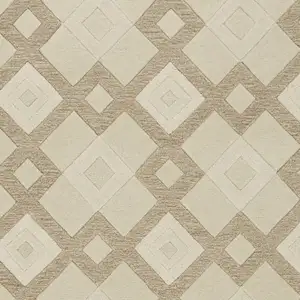 Photo of Ivory Diamond Wool Area Rug