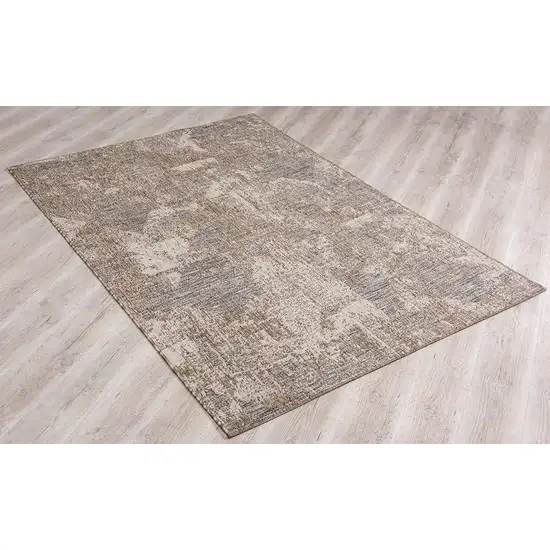 Ivory Distressed Diamonds Area Rug Photo 8