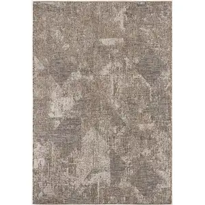 Photo of Ivory Distressed Diamonds Area Rug