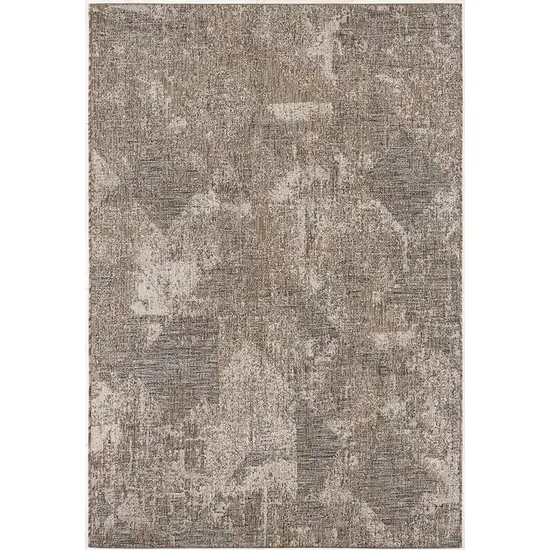 Ivory Distressed Diamonds Area Rug Photo 1