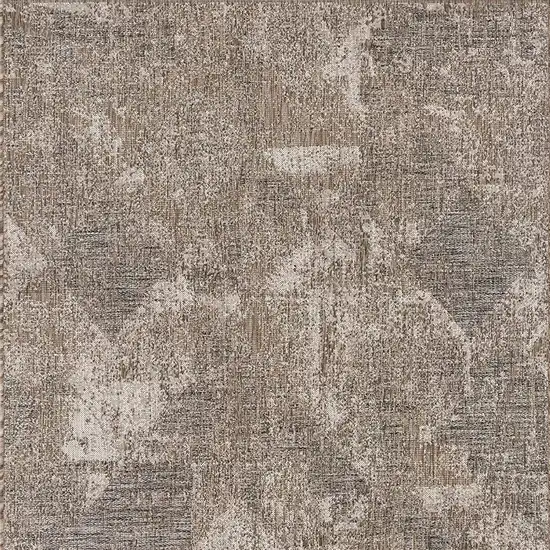 Gray and Ivory Abstract Area Rug Photo 5